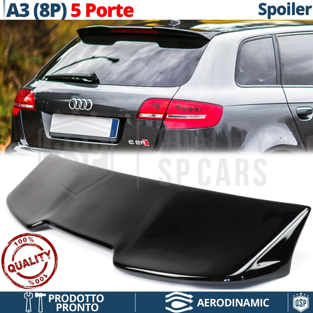 SPOILER Alerón Trasero PARA Audi A3 S3 8P Facelift | Labio Maletero Techo NEGRO RS3 Style SPOILER Alerón Trasero PARA Audi A3 S3 8P Facelift | Labio Maletero Techo NEGRO RS3 Style