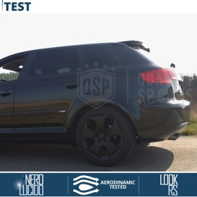 SPOILER Alerón Trasero PARA Audi A3 S3 8P Facelift | Labio Maletero Techo NEGRO RS3 Style