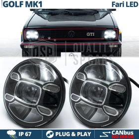 2 Faros Delanteros LED 7" para VOLKSWAGEN GOLF MK1 6500K | Luces de Cruce + Carretera + Posición