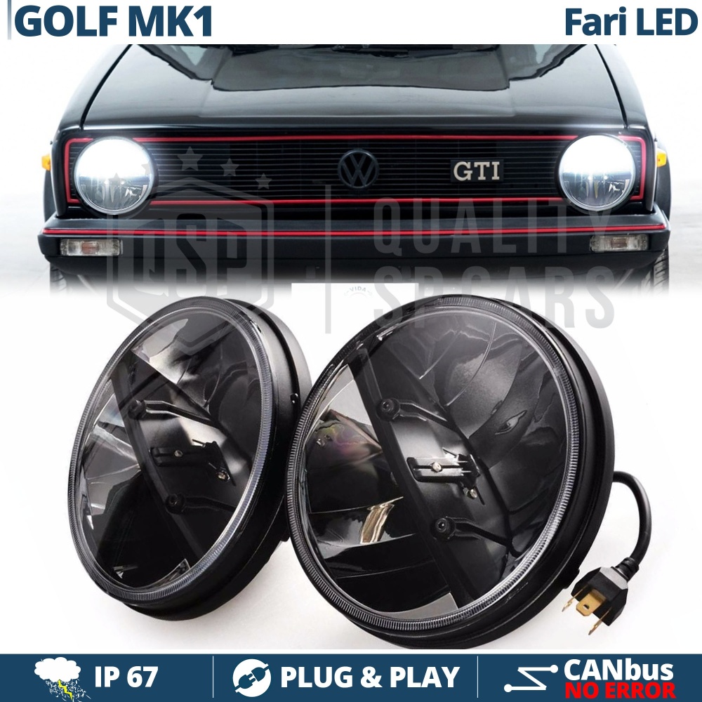 2 Faros Delanteros LED 7" para VOLKSWAGEN GOLF MK1 6500K | Luces de Cruce + Carretera 2 Faros Delanteros LED 7" para VOLKSWAGEN GOLF MK1 6500K | Luces de Cruce + Carretera