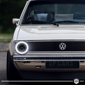 FAROS LED Angel Eyes para VOLKSWAGEN GOLF MK1, Luz Blanca 6500K | APROBADO