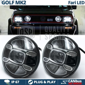 2 Faros Delanteros LED 7" para VOLKSWAGEN GOLF MK2 6500K | Luces de Cruce + Carretera + Posición