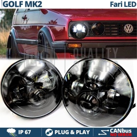 2 Faros Delanteros LED 7" para VOLKSWAGEN GOLF MK2 6500K | Luces de Cruce + Carretera + Posición