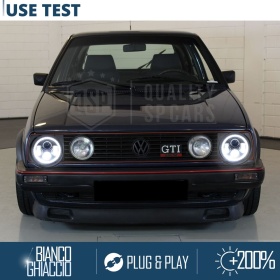 FAROS LED Angel Eyes para VOLKSWAGEN GOLF MK2, Luz Blanca 6500K | APROBADO