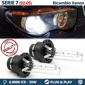 2x Bombillas Xenon D2S de Repuesto para BMW SERIE 7 E65, E66 01-04 Luz 6.000K Blanco Frio Lámpara 35W