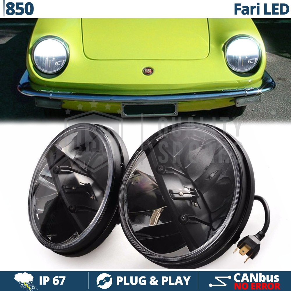 2 Faros Delanteros LED 7" para FIAT 850 6500K | Luces de Cruce + Carretera 2 Faros Delanteros LED 7" para FIAT 850 6500K | Luces de Cruce + Carretera