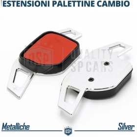 2 Steering Wheel Paddle Shift for AUDI A3 A4 A5 A6 A8 TT Q5 Q7 R8 | Silver Steel Paddle Shifters