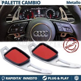 Steering Wheel Paddle Shift for AUDI A3 A4 A5 A6 A7 Q2 Q5 Q7 Q8 TT R8 | Silver Steel Paddles