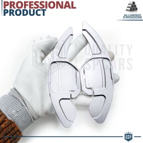 2 Steering Wheel Paddle Shift for AUDI A1 A3 A4 A5 A6 A7 A8 Q3 Q5 Q7 | Silver Aluminum Paddle Shifters