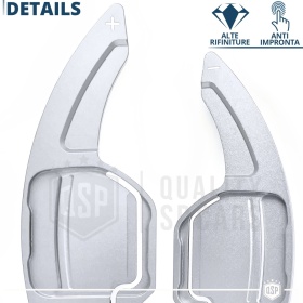 2 Steering Wheel Paddle Shift for AUDI A1 A3 A4 A5 A6 A7 A8 Q3 Q5 Q7 | Silver Aluminum Paddle Shifters