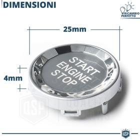 Engine Start Stop Button for Bmw E VERSIONS | START STOP ENGINE Button CRYSTAL Chromed