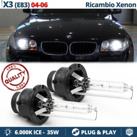2x Bombillas Xenon D2S de Repuesto para BMW X3 E83 04-06 Luz 6.000K Blanco Frio Lámpara 35W