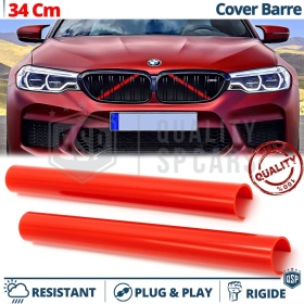 Barras Soporte Rejilla Rojas para BMW 34CM | Tiras Rigidas Protección Radiador