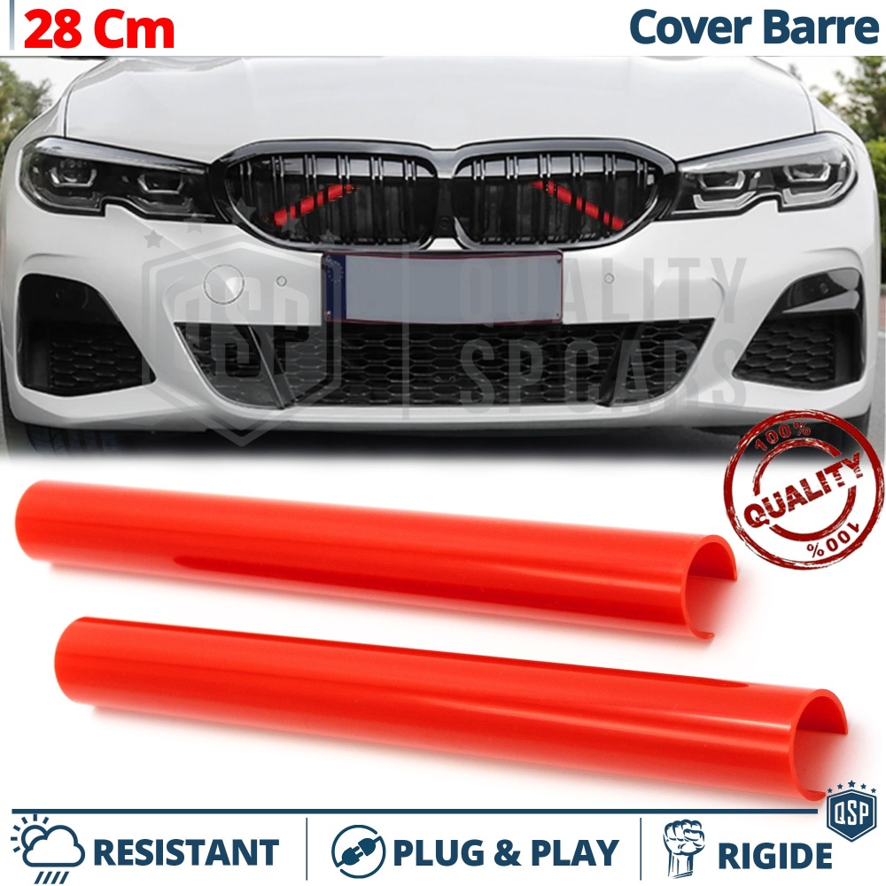 Barras Soporte Rejilla Rojas para BMW 28CM | Tiras Rigidas Protección Radiador Barras Soporte Rejilla Rojas para BMW 28CM | Tiras Rigidas Protección Radiador