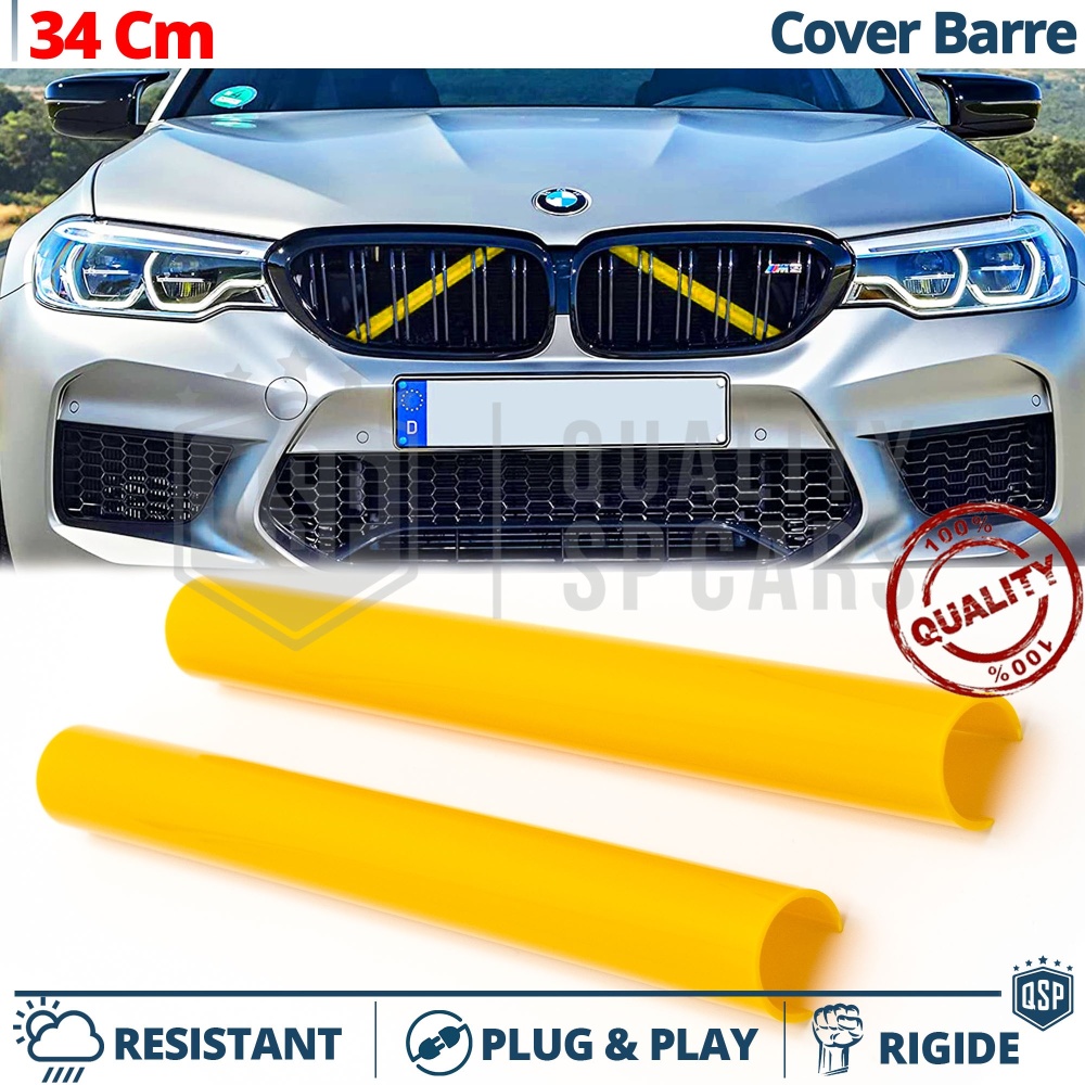 Barras Soporte Rejilla Amarillas para BMW 34CM | Tiras Rigidas Protección Radiador Barras Soporte Rejilla Amarillas para BMW 34CM | Tiras Rigidas Protección Radiador