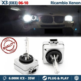 2x Bombillas Xenon D1S de Repuesto para BMW X3 E83 06-10 Luz 6.000K Blanco Frio Lámpara 35W