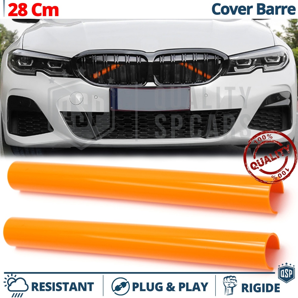 Barras Soporte Rejilla Naranja para BMW 28CM | Tiras Rigidas Protección Radiador Barras Soporte Rejilla Naranja para BMW 28CM | Tiras Rigidas Protección Radiador