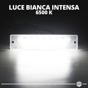 2 Luces de Matricula LED Canbus para Fiat | 24 Led 6.500k Blanco Frío, Plug & Play