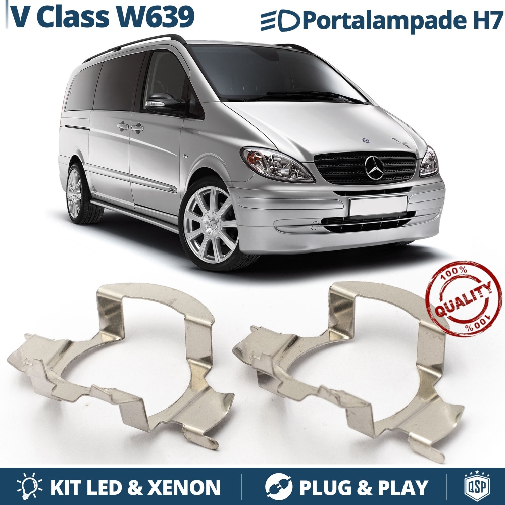 2X Adaptatores Soporte Bombilla H7 para MERCEDES CLASE V W639 para Montaje KIT LED Xenon 2X Adaptatores Soporte Bombilla H7 para MERCEDES CLASE V W639 para Montaje KIT LED Xenon