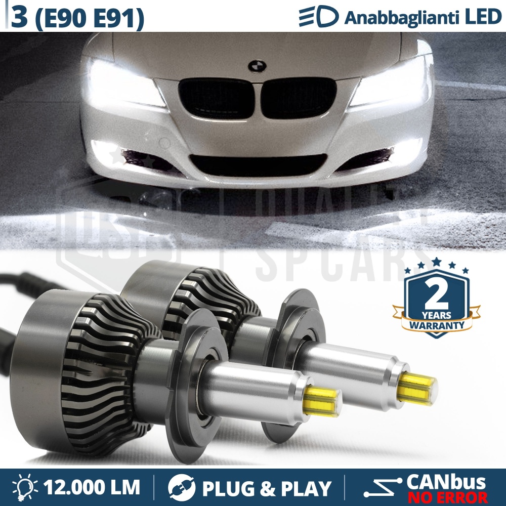 BMW Serie 3 E90 E91 Luces de Cruce | Bombillas Led CANbus 6500K 12000LM