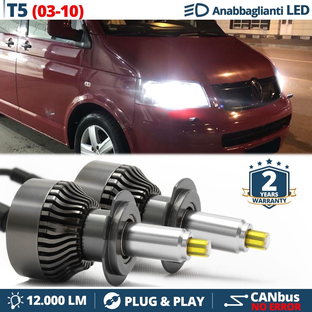 Kit LED H7 para VW TRANSPORTER T5 Luces de Cruce | Bombillas Led Canbus 6500K 12000LM