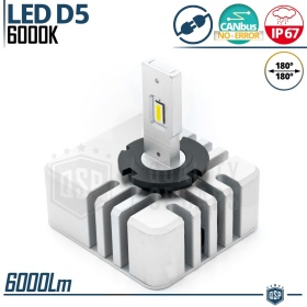 1 Bombilla LED D5S | Conversión PERFECTA de Xenon HID a LED | Luz Blanca Potente 6000K