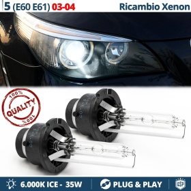 2x Bombillas Bi-Xenon D2S de Repuesto para BMW SERIE 5 E60, E61 (03-04) Luz 6.000K Blanco Frio Lámpara 35W