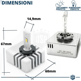 Kit LED D5S | Conversión PERFECTA de Xenon HID a LED | Luz Blanca Potente 6000K 12000LM