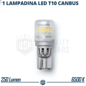 1x Bombilla LED T10 W5W CANbus | Luz Potente Blanco Frío 6500K | 13 LED 250LM