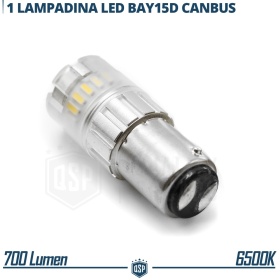 1x Bombilla LED P21/5W - BAY15D CANnbus | Luz Potente Blanco Frío 6500K | 700 LUMEN