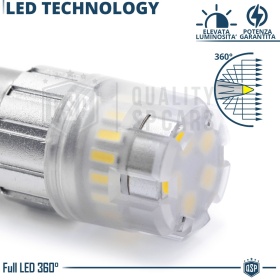 1x Bombilla LED P21/5W - BAY15D CANnbus | Luz Potente Blanco Frío 6500K | 700 LUMEN