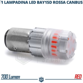 1x Bombilla LED P21/5W - BAY15D CANbus ROJA | Luz Potente "Difusa" | 700 LUMEN