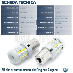 2x Bombillas LED P21W - BA15S CANbus 1700LM | Luz Blanco Frío 6500K 3400 LM | No Error