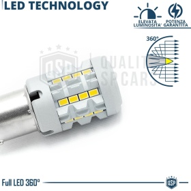 2x Bombillas LED P21W - BA15S CANbus 1700LM | Luz Blanco Frío 6500K 3400 LM | No Error