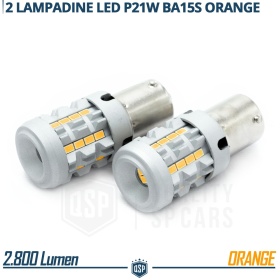 2x Bombillas LED P21W - BA15S CANbus | Intermitentes Led Luz Naranja 2800LM | No Error