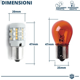 2x Bombillas LED P21W - BA15S CANbus | Intermitentes Led Luz Naranja 2800LM | No Error