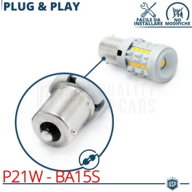 2x Bombillas LED P21W - BA15S CANbus | Intermitentes Led Luz Naranja 2800LM | No Error
