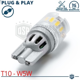 2x Bombillas LED T10 W5W CANbus | Luz Potente Blanco Frío 6500K | 500 LUMEN 26 LED