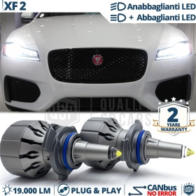 Kit LED HIR-2 para JAGUAR XF 2 Luces de Cruce + Carretera | Bombillas LED CANbus Blanco Frío | 6000K 19000LM