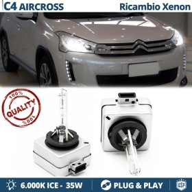 2x Bombillas Xenon D1S de Repuesto para CITROEN C4 AIRCROSS Luz 6.000K Blanco Frio Lámpara 35W