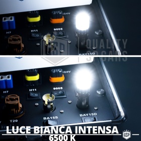 2x Bombillas LED P21/5W - BAY15D CANnbus | Luz Potente Blanco Frío 6500K 1400LM | No Error