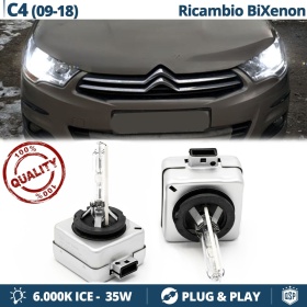 2x Bombillas Bi-Xenon D1S de Repuesto para CITROEN C4 II Luz 6.000K Blanco Frio Lámpara 35W