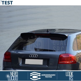 SPOILER Alerón Trasero PARA Audi A3 S3 8P 3 Puertas | Labio Maletero Techo NEGRO RS3 Style