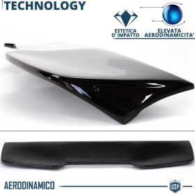 SPOILER Alerón Trasero PARA Audi A3 S3 8P 3 Puertas | Labio Maletero Techo NEGRO RS3 Style