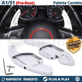 2 Levas de Volante para AUDI A1 (8X) 10-14 | Levas de Cambio en Aluminio Silver