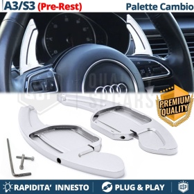 2 Levas de Volante para AUDI A3 (8V) 12-16 | Levas de Cambio en Aluminio Silver 2 Levas de Volante para AUDI A3 (8V) 12-16 | Levas de Cambio en Aluminio Silver