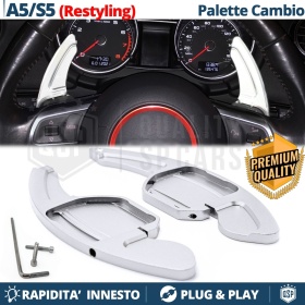2 Levas de Volante para AUDI A5 (8T) 11-16 | Levas de Cambio en Aluminio Silver