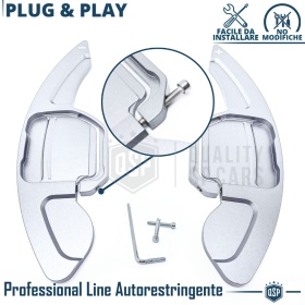 2 Levas de Volante para AUDI Q7 (4L) 10-15 | Levas de Cambio en Aluminio Silver