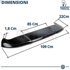 SPOILER Alerón Trasero PARA Audi A3 8V Sportback | Labio Maletero Techo NEGRO RS3 Style