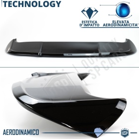 SPOILER Alerón Trasero PARA Audi A3 8V Sportback | Labio Maletero Techo NEGRO RS3 Style